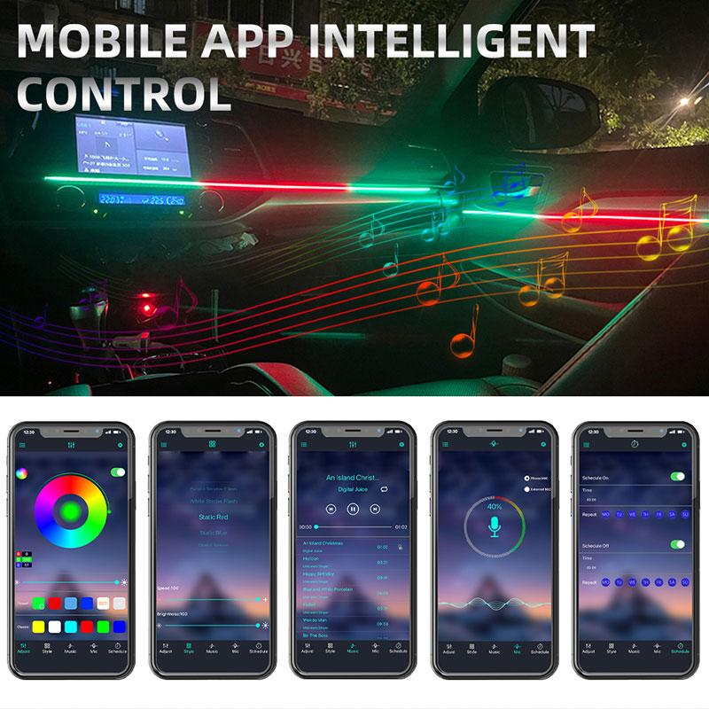 LED Car Foot Ambient Light 26  - огляд і ціна Led Ambient Interior Car Lights App Control