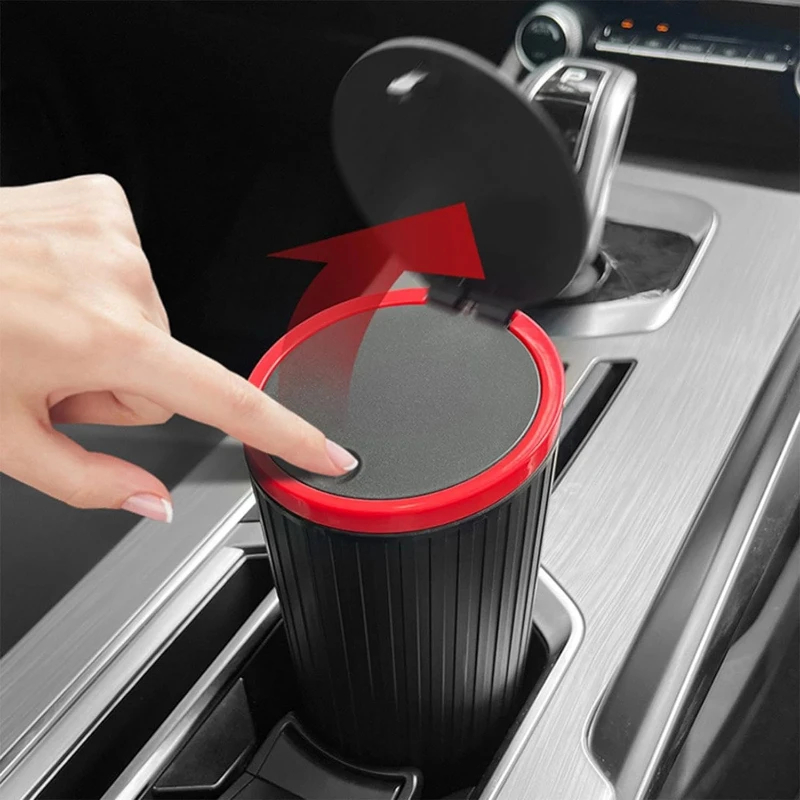 Car Trash Can Press Switch Typ - огляд і ціна Waterproof Car Trash Can With Lid