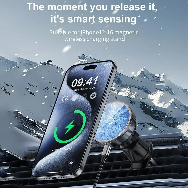15W TEC Magnetic Wireless Car  - огляд і ціна Magnetic Phone Holder For Car Vent